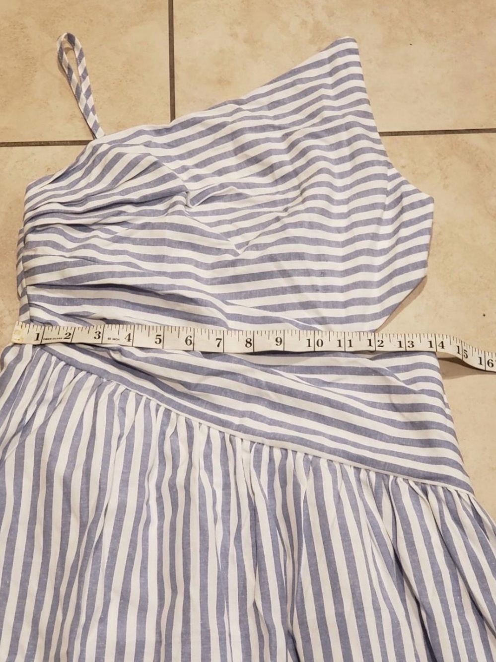 Commense Striped Cut-Out Asymmetric Cami Maxi Dress - Picture 6 of 7